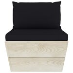 vidaXL Salon de jardin palette 6 Pièces avec coussins bois d'épicéa