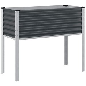 vidaXL Jardinière de jardin Anthracite 100x45x90 cm Acier