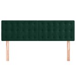 vidaXL Têtes de lit 2 Pièces Vert foncé 72x5x78/88 cm Velours