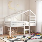 vidaXL Toit de lit pour enfants blanc 188x97x113 cm bois de pin massif