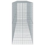 vidaXL Panier gabion avec couvercle 650x100x200 cm fer galvanisé