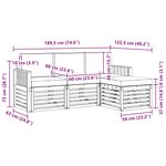 vidaXL Ensemble de canapés d'extérieur 4 Pièces Blanc et gris clair
