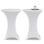 vidaXL Housses élastiques de table Ø 80 cm Blanc 4 Pièces