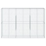 vidaXL Panier gabion avec couvercle 300x50x200 cm fer galvanisé