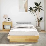 vidaXL Cadre de lit sans matelas 90x190 cm bois massif de chêne
