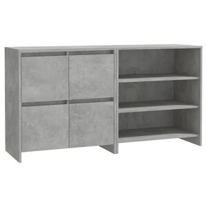 vidaXL Buffets 2 Pièces Gris béton Bois d'ingénierie