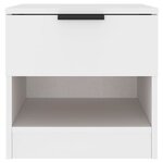 vidaXL Tables de chevet 2 Pièces Blanc Bois d'ingénierie