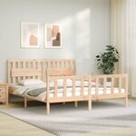 vidaXL Cadre de lit sans matelas bois massif de pin