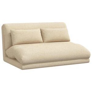 vidaXL Fauteuil de sol ajustable Crème Tissu