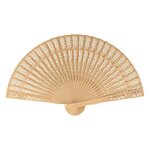 4 éventails en bois naturel à décorer 20 cm