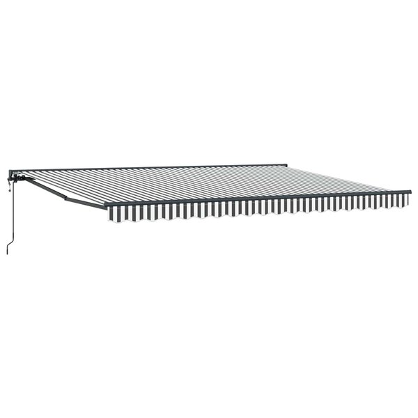 vidaXL Auvent rétractable électrique Anthracite et blanc 4 x 2 m