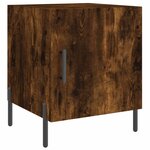 vidaXL Tables de chevet 2 Pièces chêne fumé 40x40x50 cm bois d'ingénierie