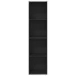 vidaXL Bibliothèque/Armoire de Télé Chêne Noir 36x30x143 cm