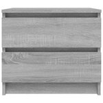 vidaXL Tables de chevet 2 Pièces Sonoma gris 50x39x43 5cm Bois ingénierie
