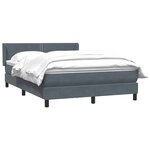 vidaXL Sommier à lattes de lit et matelas gris foncé 140x210cm velours