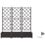 vidaXL Pots de jardin Marron 120 x 40 x 126 cm Acier