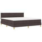 vidaXL Lit à ressorts avec matelas Marron foncé 180x200 cm Tissu