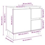 vidaXL Armoire salle de bain chêne sonoma 65x33x60 cm