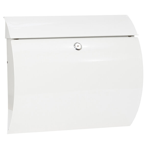 Boîte aux Lettres en Acier  Aura E5401  Grande capacité  Anti-pluie  Blanc
