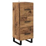 vidaXL Buffet Bois Ancien 34 5 x 34 x 90 cm Bois d'ingénierie et fer