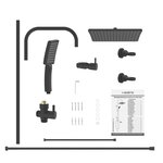 SCHÜTTE Ensemble de douche de tête MALLORCA noir mat