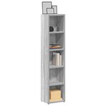 vidaXL Armoires à CD 2 Pièces Sonoma gris 21x16x93 5 cm Bois d'ingénierie