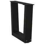 vidaXL Pieds de table basse en forme de V  2 pièces  noir  40 x (30-31 3) cm  acier