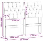 vidaXL Tête de lit capitonnée Noir 120 cm Pin massif