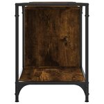 vidaXL Meuble TV chêne fumé 153x37x50 cm bois d'ingénierie