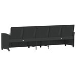 vidaXL Canapé de jardin avec coussins 5 places noir résine tressée