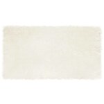 vidaXL Tapis en Peau de Mouton Synthétique Blanc 60 x 110 cm Polyester