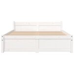 vidaXL Cadre de lit sans matelas blanc bois massif 120x190 cm
