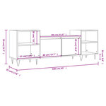 vidaXL Meuble TV Blanc 160x35x55 cm Bois d'ingénierie