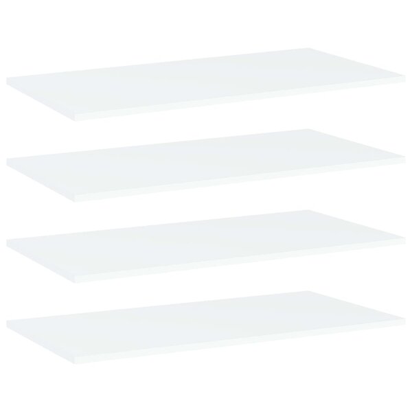 vidaXL Panneaux de bibliothèque 4 Pièces blanc bois d’ingénierie