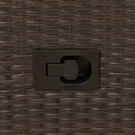 vidaXL Ensemble de bistro 3 Pièces avec coussins marron résine tressée