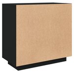 vidaXL Buffet Noir 80x40x75 cm Bois d'ingénierie