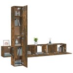 vidaXL Ensemble de meubles TV 5 Pièces Chêne fumé Bois d'ingénierie