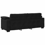 vidaXL Canapé à 3 places noir 178 cm velours