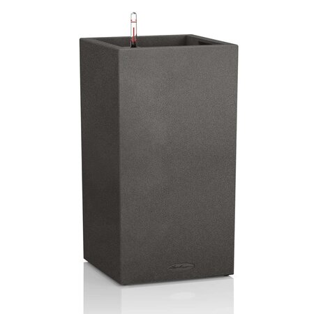 LECHUZA Jardinière CANTO Stone 40 High ALL-IN-ONE Noir graphite