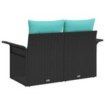 vidaXL Canapé de jardin avec coussin 141 x 62 x 69 cm polyrotin