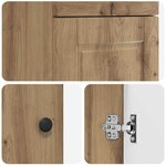 vidaXL Meuble de salle de bain avec évier Chêne artisanal