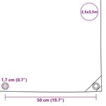 vidaXL Bâche 650 g / m² 2 5 x 3 5 m Vert