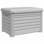 vidaXL Boîte à coussins d'extérieur gris 73x50 5x46 5 cm polypropylène