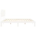 vidaXL Cadre de lit sans matelas blanc 200x200 cm bois massif de pin