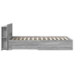 vidaXL Cadre de lit avec rangement Sonoma gris 90 x 200 cm
