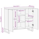 vidaXL Meubles et étagères de rangement pour médias 90 x 33.5 x 75 cm