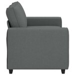 vidaXL Canapé à 2 places gris foncé 120 cm tissu
