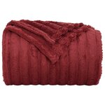 vidaXL Jeté Rouge Bordeaux 240 x 220 cm Toison