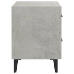 vidaXL Table de chevet Gris béton 40x35x47 5 cm