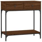 vidaXL Table console chêne marron 75x34 5x75 cm bois d'ingénierie